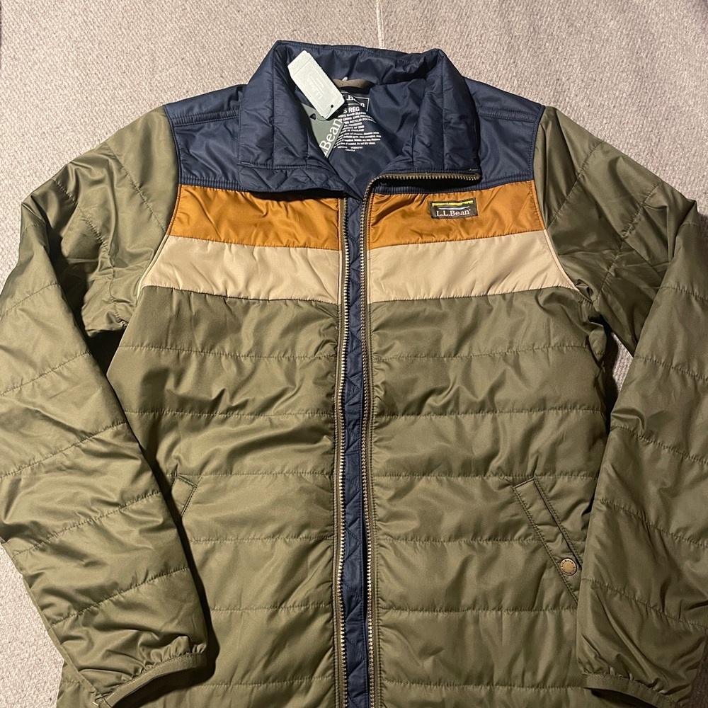L.L. Bean Men's Olive Green Quilted Jacket